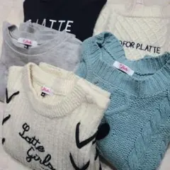 ピンクラテ♡トップス5点セット まとめ売り‼️Sサイズ