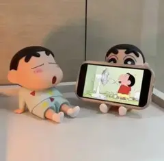 【新品未開封】クレヨンしんちゃん スマホスタンドフィギュアセット 二体