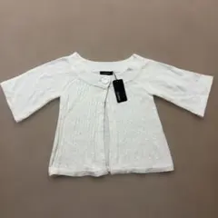 新品 CLASSA 半袖カーディガン オフホワイト M