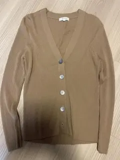 PLST ベージュ M カーディガン