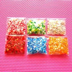 ペットボトルキャップ✂️カット済み　6P　マーブル風模様