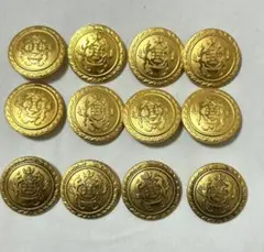 金色の装飾ボタン 12個セット　606