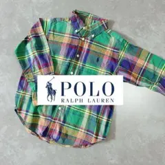 美品　ラルフローレン　チェック柄シャツ　タータンチェック　100cm 長袖シャツ