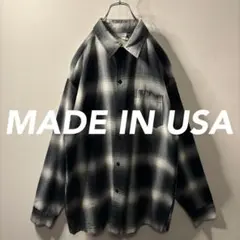 made in USA アメリカ製 オンブレ オーバーサイズ シャツ 白黒
