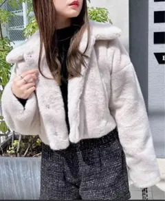 ステンカラーエコファーブルゾン