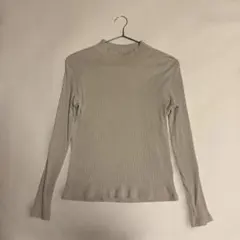 UNIQLO ユニクロ　リブニット　長袖　ベージュ　レディース