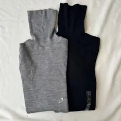 新品 未使用 タグ付き　UNIQLO ユニクロ 黒＆グレータートル 2枚セット