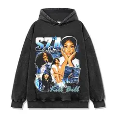 SZA R&B ヴィンテージ加工 パーカー 裏起毛 プルオーバー XL