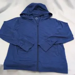 UNIQLO UVカット エアリズム速乾パーカー 150　青