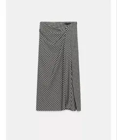 ZARA ドレープギンガムチェックスカー ト　Mのサムネイル