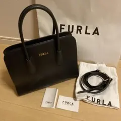 新品同様/保存袋付】フルラ オペラ 2way ハンドバッグ レザー 斜め掛け