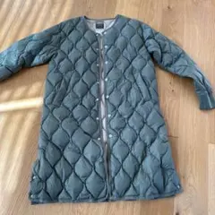M タイオン（TAION）Uネックボタンダウンジャケット キルティング 