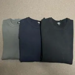 UNIQLO ウォッシャブルミラノリブクルーネックセーター XXL 3点セット