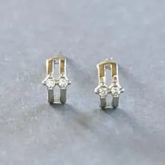 J67* ミニダブルフープピアス　シルバー