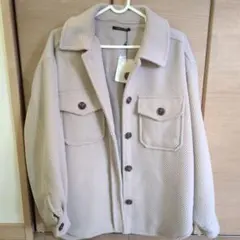 one way ベージュ シャツジャケット