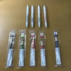 無印良品ボールペン4色（赤・青・緑・黒、替え芯付き）