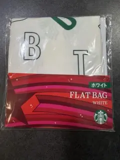 【新品未使用】Starbucks FLAT BAG ホワイト エコバッグのサムネイル
