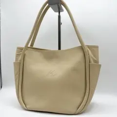 【美品】キタムラ　ハンドバッグ　レザー　ライトベージュ　ワンショルダー　希少