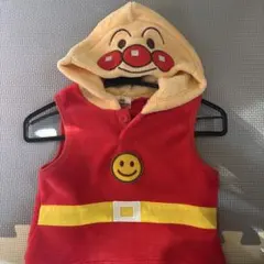 1度のみ着用 アンパンマン フード付きベビーベスト