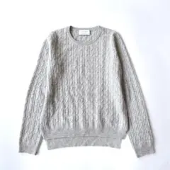CASHMERE グリーンレーベル カシミア100 ケーブルニット セーター