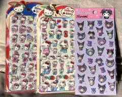 【3枚セット】サンリオ　ハローキティ　クロミ　ドロップシール　ぷくっとシール