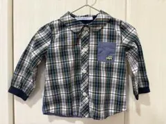 ファミリア　チェック　長袖シャツ　サイズ80