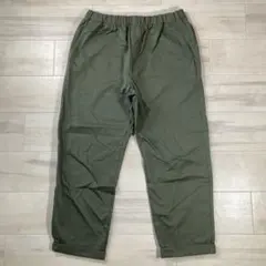 無印良品 テーパードパンツ カーキ 綿混 ウエストゴム カジュアル 古着 メンズ