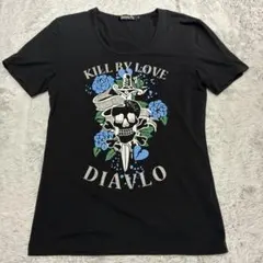 Diavlo 00s glitter skull tatoo print teeのサムネイル