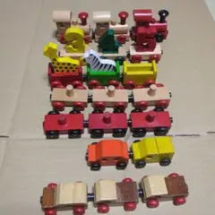 希少 PlanToys 木製ミニカー 5台セット 働く車 消防車 ミキサー車