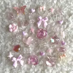 ネイルパーツ　デコパーツ　素材　ピンク