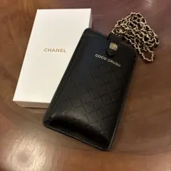 専用です、CHANEL ブラック スマホショルダーバッグ、ノベルティー 2025年最新】chanelノベルティ スマホショルダーバッグの人気