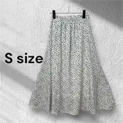 COLZA コルザ ロングスカート フレア ダルメシアン 美品 ゴム S 753