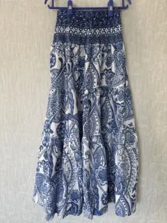 SHEIN ペイズリー柄 ロングスカート XS