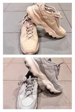 【2足セット】NIKE ナイキ WOMENS 25cm ベージュ＋ライトグレー