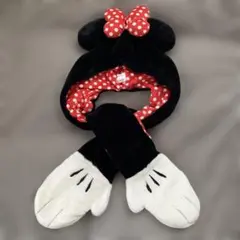 ミニーマウス　マフラーキャップ　大人用 おまけ付き