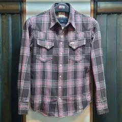 ラングラー ブルーベル AKM ウエスタンシャツ 茶系チェック XL