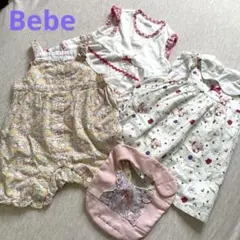 70-80 bebe 女の子 4点まとめ売り ワンピース ロンパース スタイのサムネイル