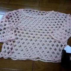 値下げしました！エゴイスト✩新品未使用✩透け編みニット✩ピンク✩