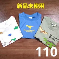 新品未使用　タグ付き　半袖　Tシャツ　恐竜　スパンコール　男の子　110cm