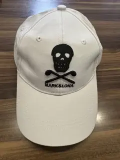 MARK＆LONA マークアンドロナ ゴルフ キャップ スカルロゴ ホワイト