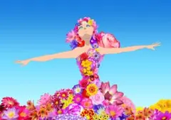 花妖精　自作絵画　インテリア　アート　美人画　イラスト　絵画のサムネイル