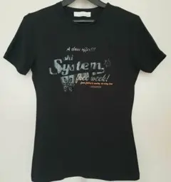 【LALTRAMODA】イタリア製 半袖Tシャツ 黒のサムネイル