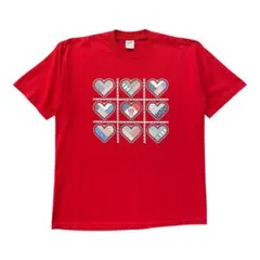 古着 USA製 90S ジャージーズ ハート柄 クルーネック Tシャツ プリントのサムネイル