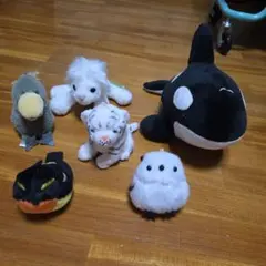 ぬいぐるみ シャチ ライオン タイガー ハシビロコウ シマエナガ キビタキのサムネイル