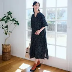 レーヨンドット柄半袖ワンピース | マタニティ・産後