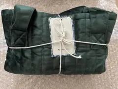 ダークグリーン キルティング ボストンバッグ　クリスマス