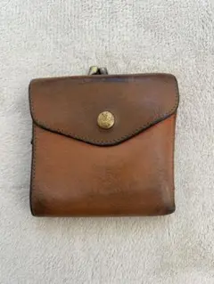 IL BISONTE がま口 二つ折り財布 レザー