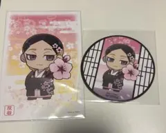 東京リベンジャーズ　プリンセスカフェ　桜和服　ポストカード＆コースター　灰谷蘭