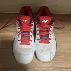 YONEX バドミントンシューズ ホワイト/レッド