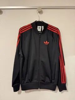 adidas トラックジャケット ブラック/レッド